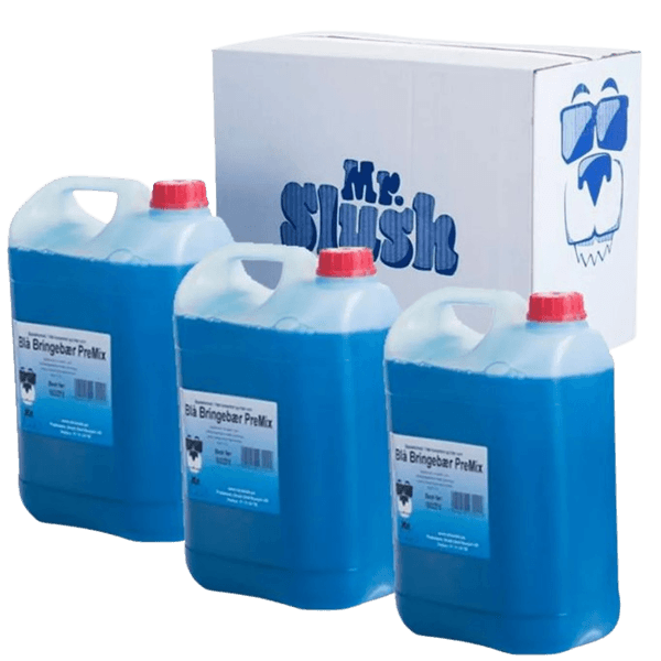 Hovedbilde Slush Premix Blå Bringebær 5L Mrslush 3x5 liter