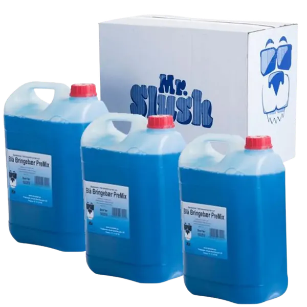 Hovedbilde Slush Premix Blå Bringebær 5L Mrslush 3x5 liter
